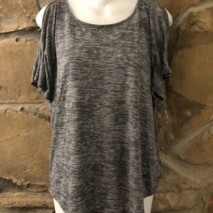 Women’s Mudd Grey Cold Shoulder T-shirt